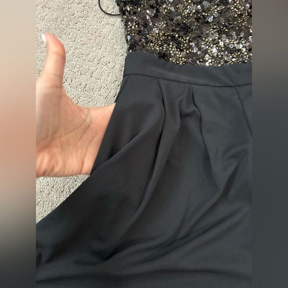 Asos Black Sequined Romper Backless - Picture 4 of 9